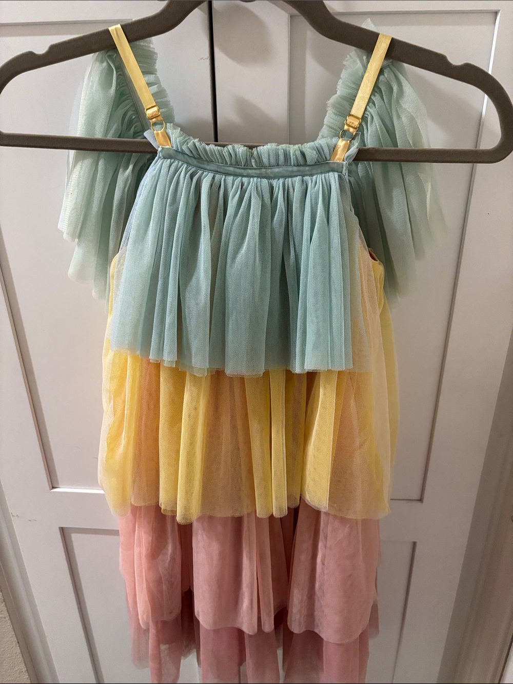 Meri Meri Rainbow Ruffle Kids Princess Dress Costume - Picture 5 of 8